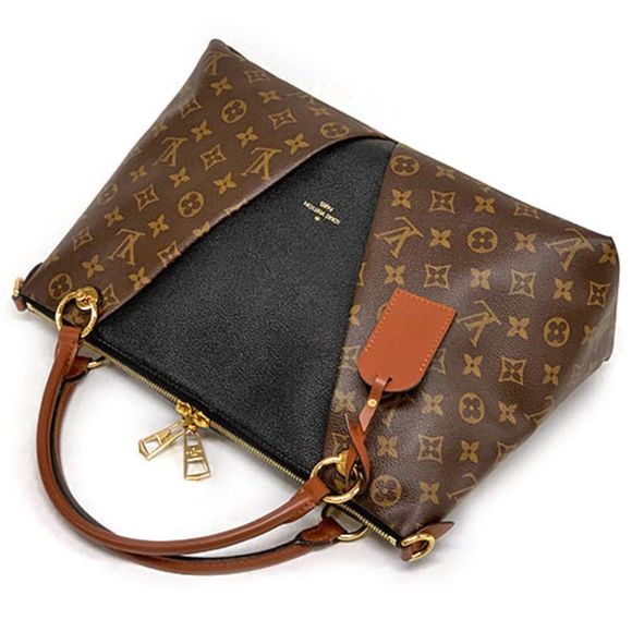 Louis Vuitton V Tote MM Monogram Shoulder Bag Black - Picture 2 of 9